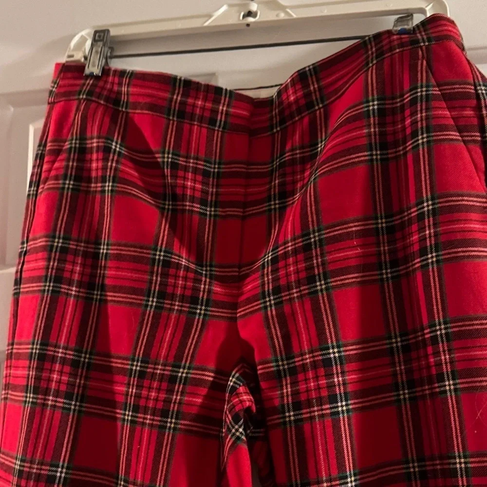 J. Crew Red Plaid Women's Pants